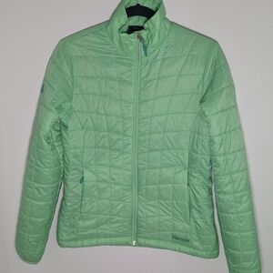 Marmot Mint Green Quilted Puffer Jacket